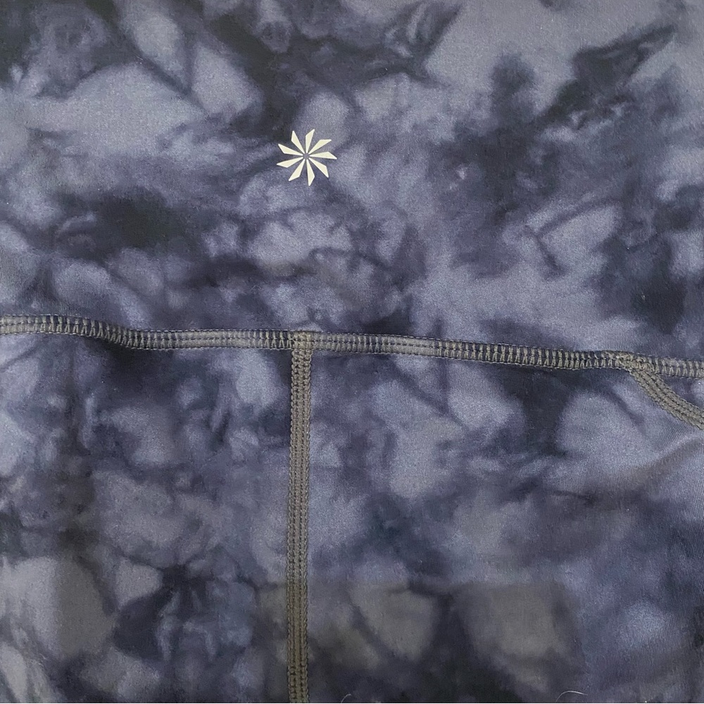 ATHLETA  POWERVITA SALUTATION HIGH-RISE 7/8 TIE DYE BLUE LEGGINGS SIZE SMALL - Picture 6 of 16
